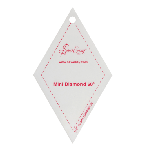 Mini Diamond Template - 60 degree - Finished size 2.25"x 4"