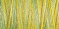 Spool of variegated yellow and green variegated cotton thread - 30 weight - code 4017