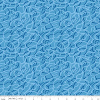 Riley Blake Sharktown Waves - Blue - Quilting Fabric