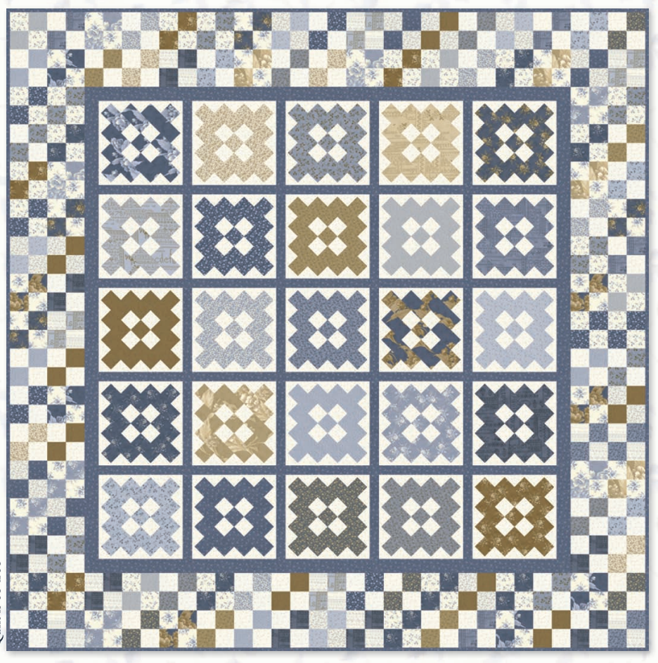 Free Quilt Pattern:  Blueberry Crumb Quilt