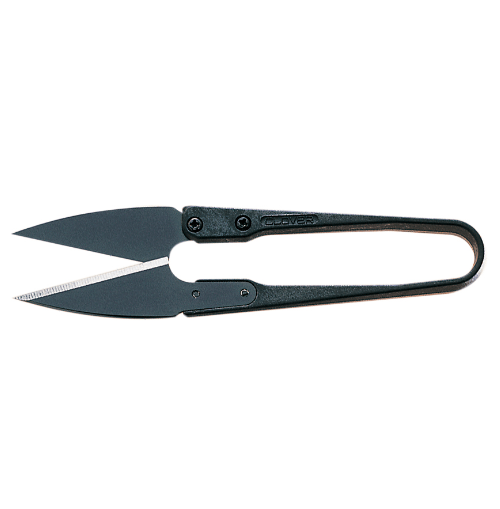 Metal thread snips on a white background