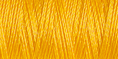 Spool of rayon embroidery thread in a tangerine yellow. Code 1024.