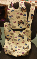 Butterfly-patterned bags on a chair