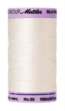 A 500m spool of Mettler silk coated cotton thread in a light ivory cream (code 3000), ideal for piecing.
