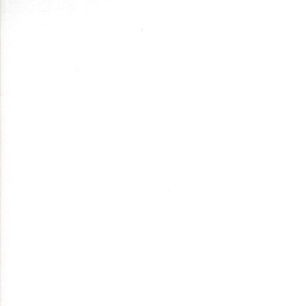Bright bleached white cotton quilting fabric, Moda Bella Solids Bleached White