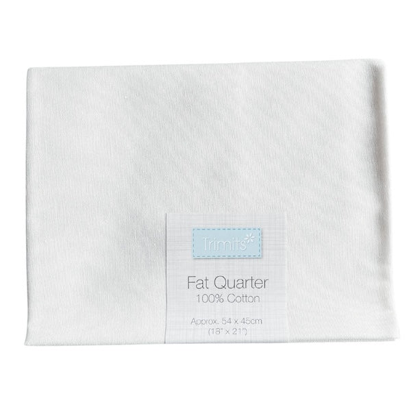 White cotton fabric fat quarter