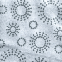 "Get Back" Quilting Fabric - Grey on White Circles