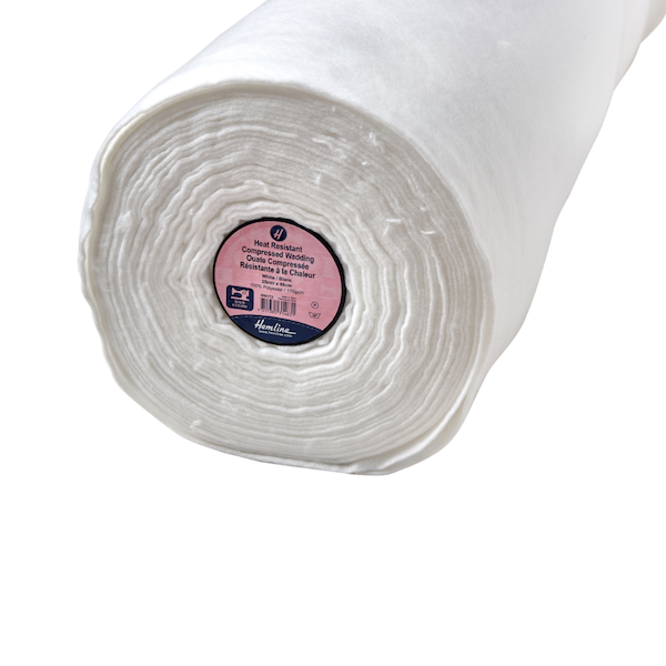 Roll of white insulated wadding or batting