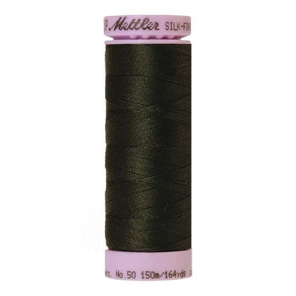 Spool of very dark moss green coloured cotton thread - Avocado code 0719