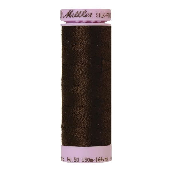 Spool of dark brown cotton thread - Very Dark Brown code 1002