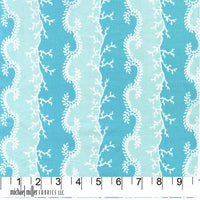 Michael Miller Quilting Fabric - Coral Sea - Teal