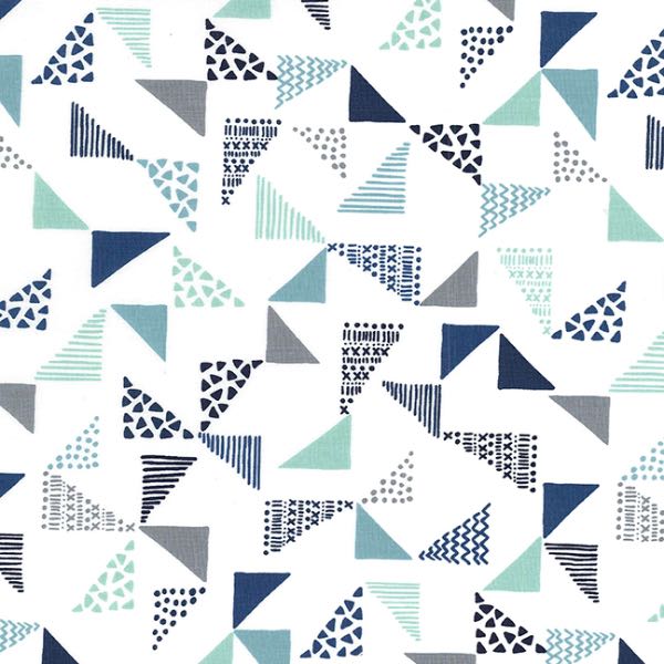 Michael Miller Quilting Fabric - Just Right in Blue and White