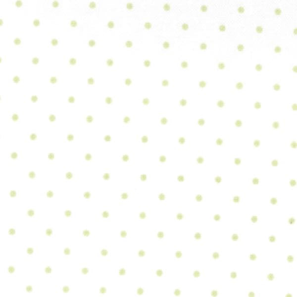 Moda Essential Dots White Spring Green Quilting Fabric
