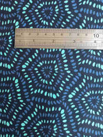 Moda Rosa Quilting Fabric - Blue - with measure