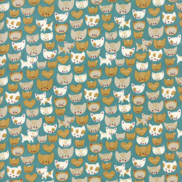 Moda "Woof Woof Meow" Quilting Fabric - Cats