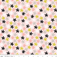 Riley Blake "Meow" Stars - Pink - Quilting Fabric